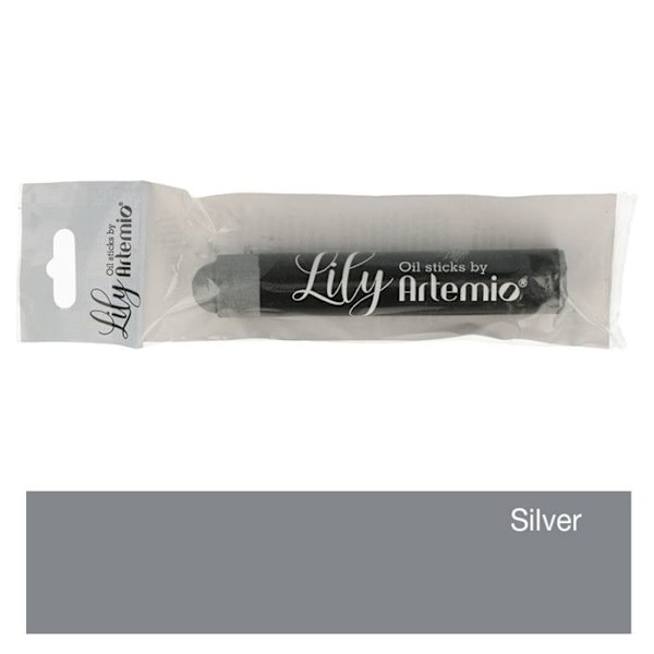 Oliepastel - Sølv Silver