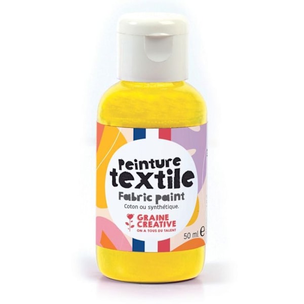 Textilfärg 50 ml - gul Gul