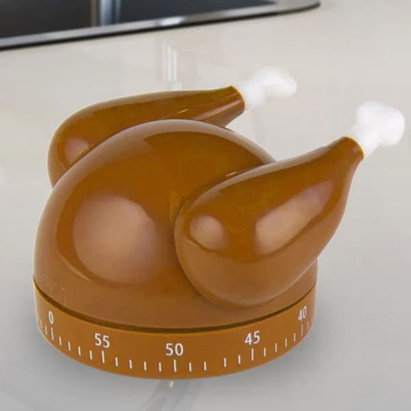 Mechanisk Timer - Kalkun - Brun - 60 Minutter - 6,3 x 5,1 cm - Plastik brun