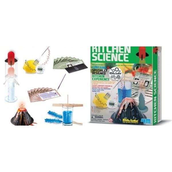 Science Experiment Kit - 4M - Science in the Kitchen - 6 Experiment - Inomhus - Svart