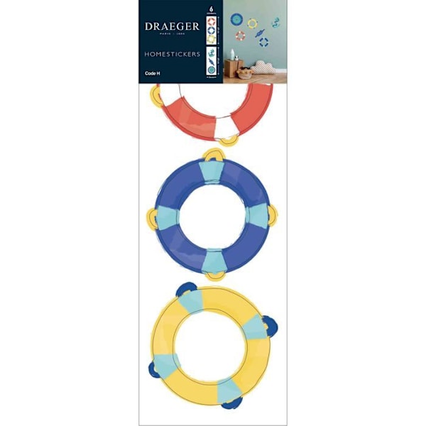 Tricolor Buoys Wall Sticker - Draeger Paris - Barn - Flerfarvet - 20,5 x 20 cm Flerfärgad