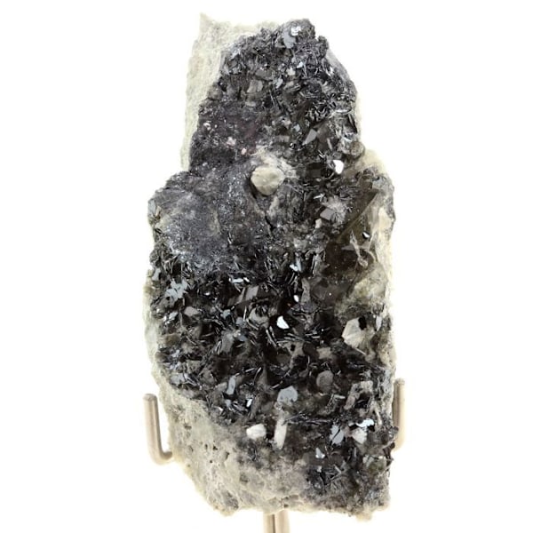 Stenar och Mineral - ABIJOUX - Hematit + Kvarts - Äkthetscertifikat - 114 ct - Mått 57x24x10 mm