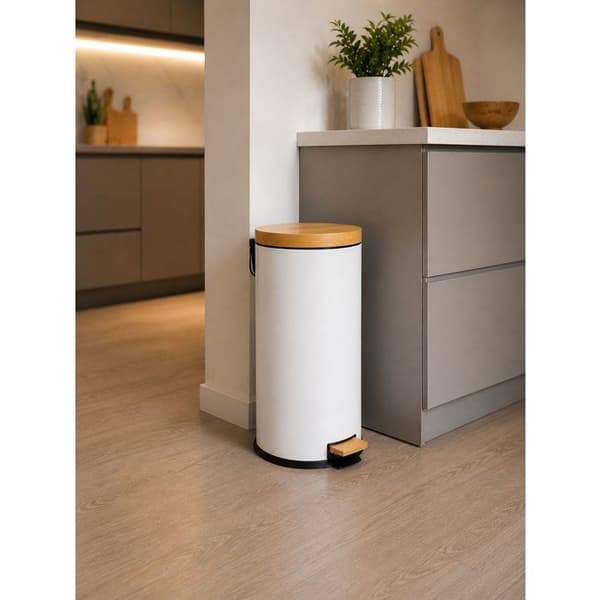 Köksavfallskorg med Pedal - FOREST - 30 L - Matt Vit - Kitchen Move Vit