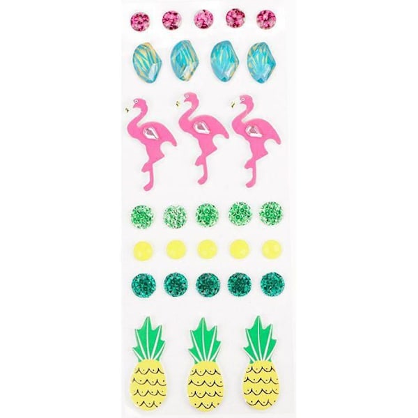 Autoklister och stenar - Graine Créative - Flamingo - 30 bitar - Scrapbooking dekoration - Blandad Rosa