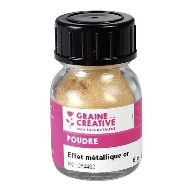 Metallic guld pulver för polymerlera - 8 g gyllene