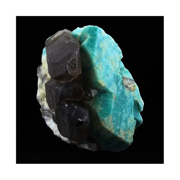 Sten og mineraler. Amazonit + røgkvarts. 9077,0 ct. Konso, Etiopien. Turkos