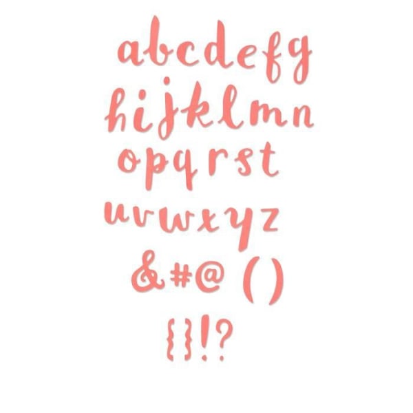SIZZIX Matrix Thinlits Set 35 delar alfabetet Tiny Brush Effect Letters av Debbi Potter