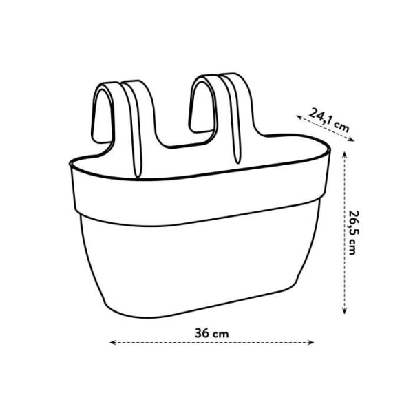 Istutuskone - ELHO - Vibia Campana Easy Hanger Medium - Musta - 5,8 L Kolgrå