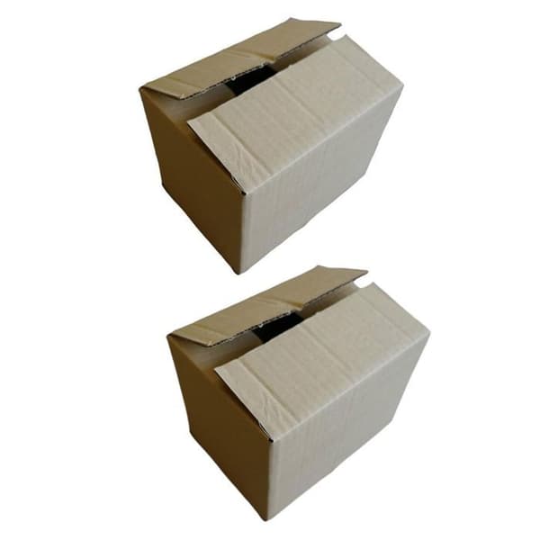 2 st packboxar 20 x 15 x 11 cm brun