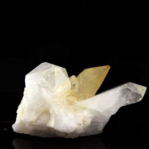 Sten og mineraler. Kvarts + Calcit. 264,45 øre. Montvernier, Saint-Jean-de-Maurienne, Savoie, Frankrig.
