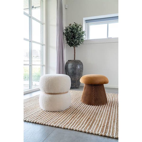 Hampton samettipouf Ø39cm okra. gyllene