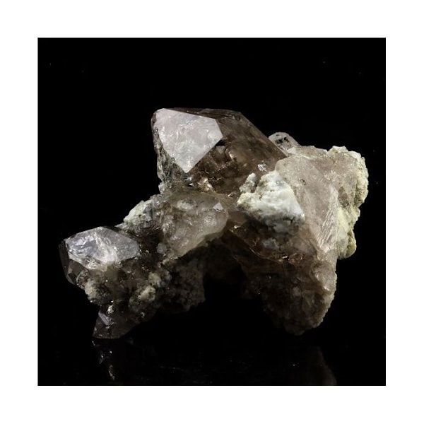 Sten og mineraler. Smoky Chlorite Quartz + Adularia. 461,0 ct. Mont Blanc-massivet, Frankrig.
