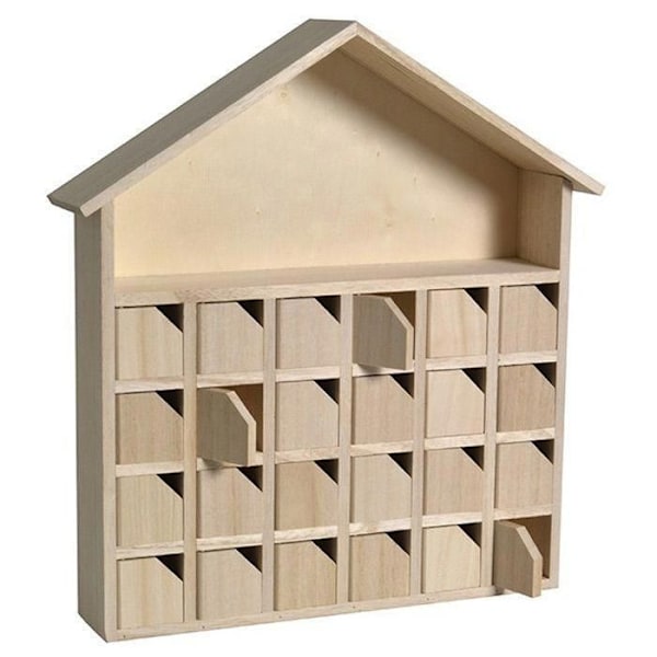 Adventtikalenteri Talo 24 lokeroa Beige