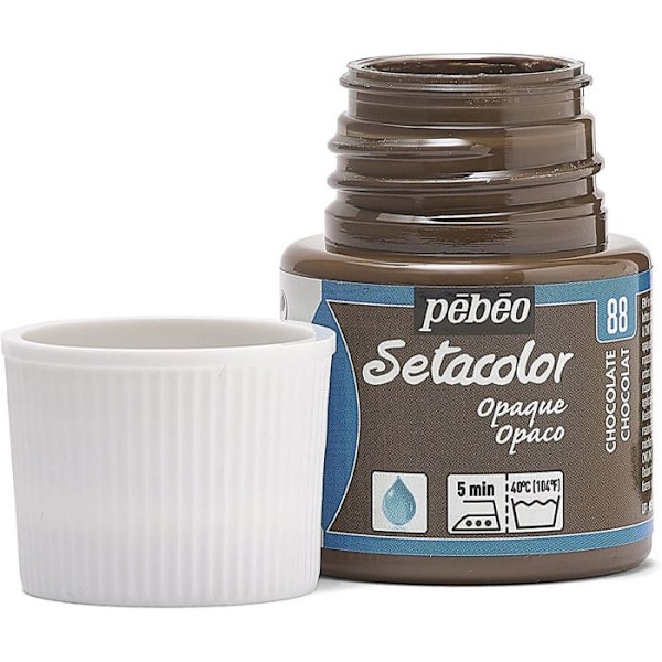 Kangasmaali - PéBéo - Setacolor läpinäkymätön - Suklaa - 45 ml - Sekoitettu Choklad
