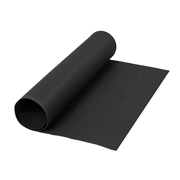 Papirmateriale efterligning - 100x50cm - Vaskbar - Kan stryges - Sort Sort