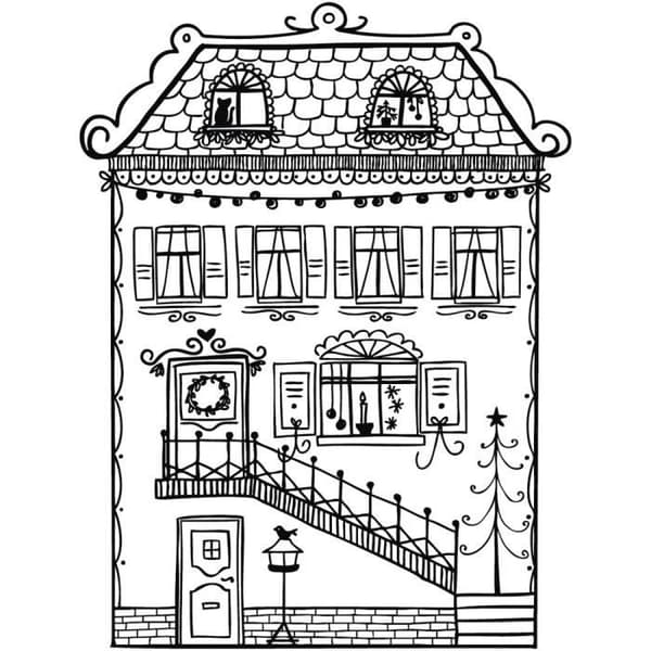 "Home sweet home" stämplar, 8x10cm