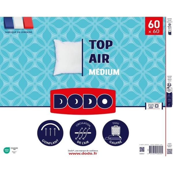 Pude - DODO - MEDIUM TOP AIR - 60 x 60 cm - Hvid Vit