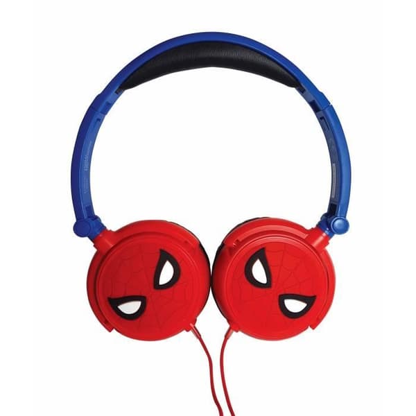SpiderMan hopfällbara trådbundna stereoheadset Röd