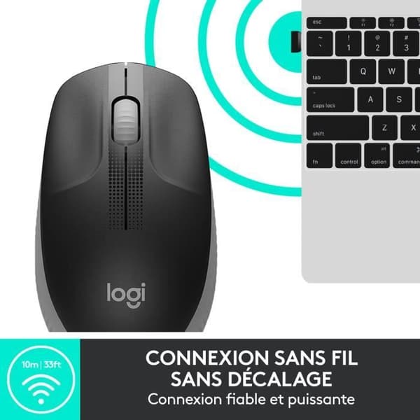 Hiiri - Langaton - Logitech - M190 - Harmaa