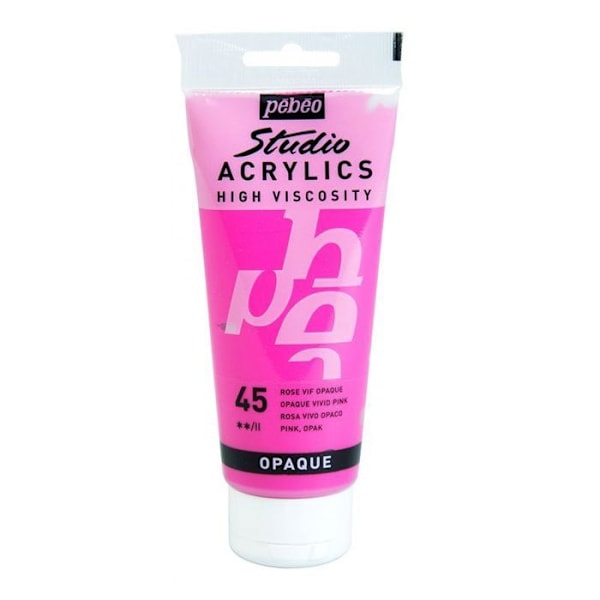 Akrylmaling - Pébéo - Studio - Lys pink - 100 ml - Satin Skrikrosa