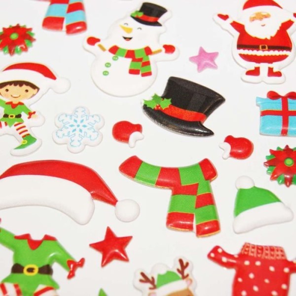 Scen att dekorera - Julkläder 3D-skumklistermärken