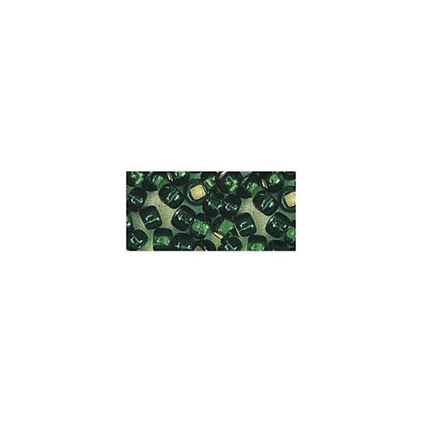 Perle rocaille silverfärgad gröna Ø 2,6 mm 16 g Grön