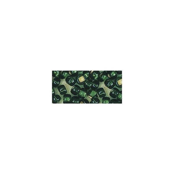 Rocailles, 2,6 mm av. silverbeläggning, låda 16 g, grön Grön