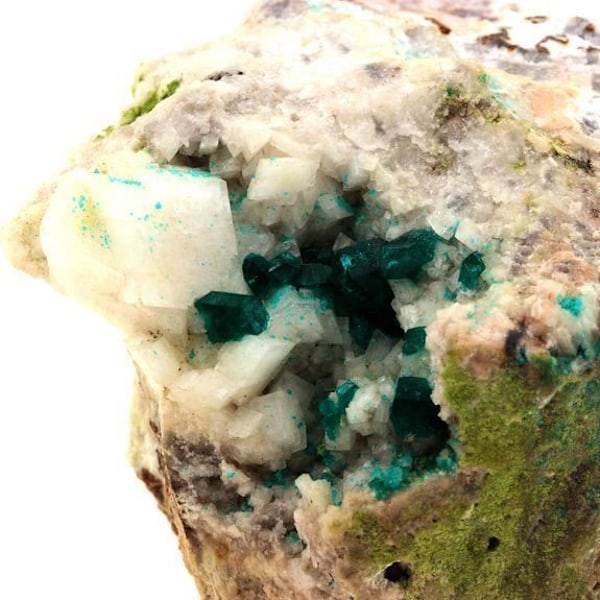 Sten og mineraler - ABIJOUX - Dioptase - Krystal - Naturmaterialer - Grøn