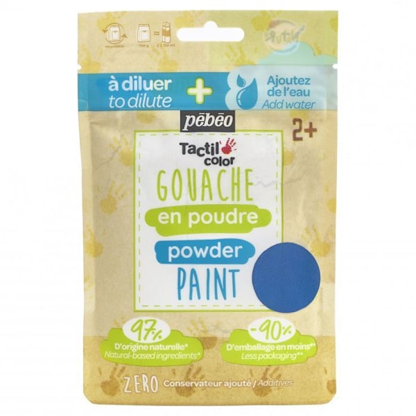 Gouache pulverpose 100g Blå Blå
