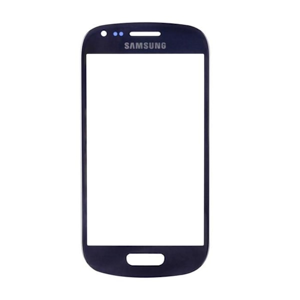 Facadeglas - Samsung - Galaxy S3 mini I8190 - Blå - Forudskåret klæbende - Værktøjskit inkluderet Blå