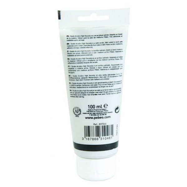 Akrylmaling - Pébéo - Studio - Neutral grå - 100 ml - Satin Neutral grå