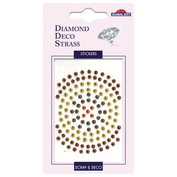 Strass Stickers - Diamant - Bruna färger