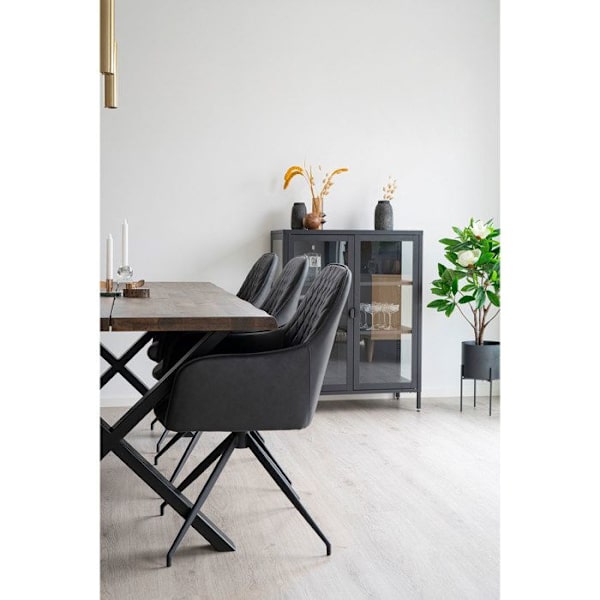 House Nordic Ava kääntyvä ruokapöydän tuoli tummanharmaa 444236 Grå