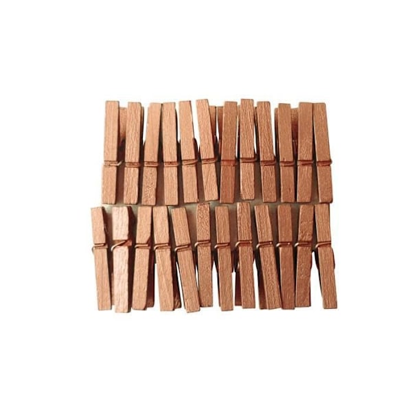 Mini puiset pyykkipojat 3 cm - Kupari