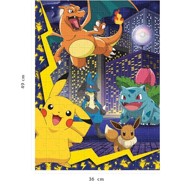 Pussel med 150 bitar Pokémonstaden, Pokémon, För barn, från 7 år, Nathan, 086189 Flerfärgad