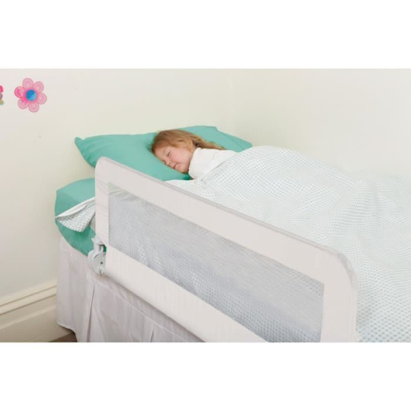 DREAMBABY Ekstra bred PHOENIX sengehest - Sammenklappelig og bærbar - L 110 x L 45,5 cm - Hvid Vit