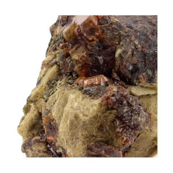 Stenar och mineraler. Sphalerit (Blende) + Siderit. 1175,0 cent. La Mure-gruvan, Isère, Frankrike.
