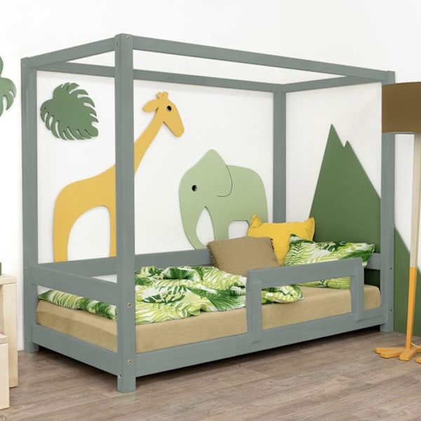 BUNKY barnhyttsäng 120 x 180 salviagrön Grön