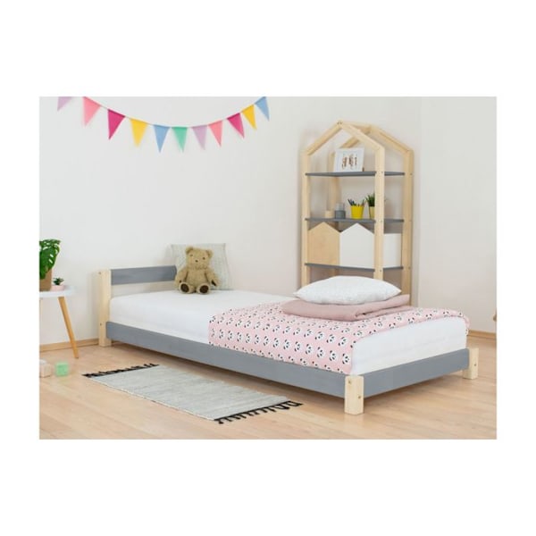 "Vauvansänky DREAMY 120 x 190 - harmaa ja luonnollinen" Grå
