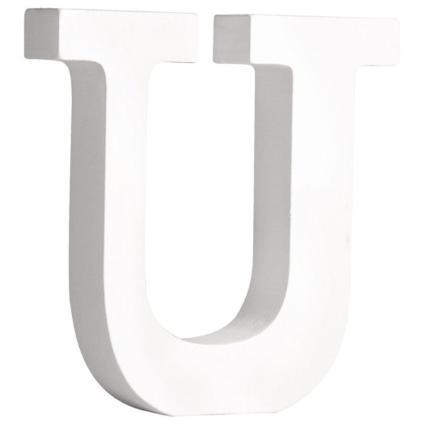 U-kirjain MDF Valkoinen 11 cm