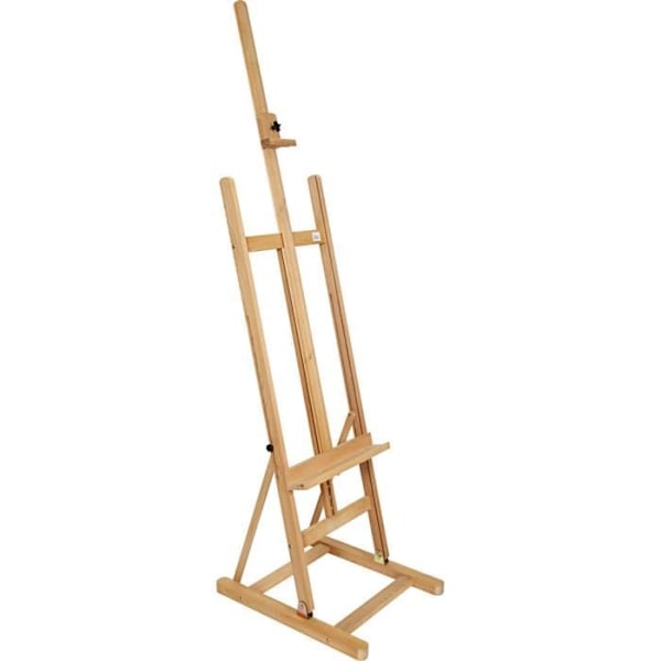 Robust, hopfällbar verkstadsstafli i almträ - Maximal canvashöjd: 127 cm, vikt 9 kg. ref 22179
