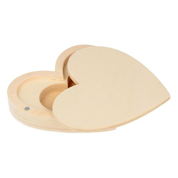 Forlovelsesæske - Artemio - Hjerte - 10 x 9 cm - Romantisk - Indretningsmæssig Beige