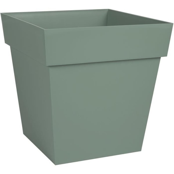 EDA Blomsterkrukke kvadratisk Toscana 22 L - Bredbladet laurbær - 32 x 32 x H 32 cm Lagergrön