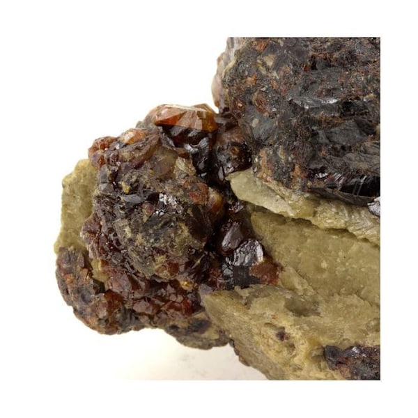 Stenar och mineraler. Sphalerit (Blende) + Siderit. 1175,0 cent. La Mure-gruvan, Isère, Frankrike.