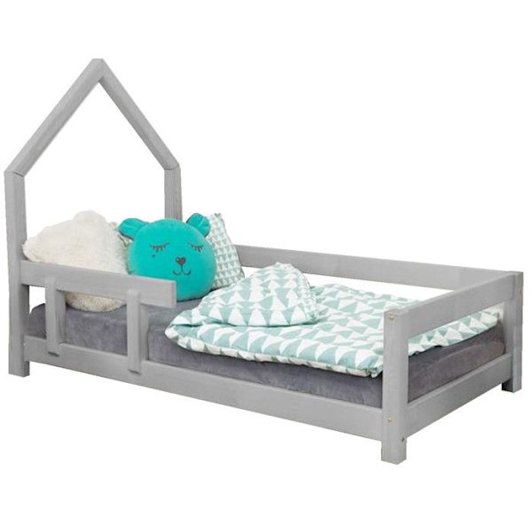 Lit cabane enfant POPPI 80 x 180 harmaa 2 Grå