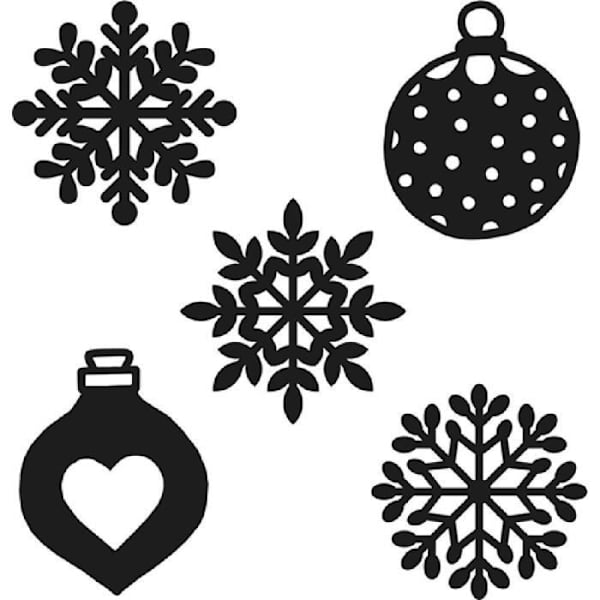 Udstyr til skæring og prægning - Artemio - Hygge Jul - Snefnug - Mix - Voksen - 3D Skabelse Grå