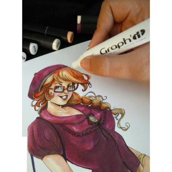 SÆT MED 24 GRAPH'IT ESSENTIAL MARKERE TEGNING KUNST CSK GRAFFITI STYLING DESIGN ARCHITECT PRO LOT FILT MARKER SKITSEBOG B7 NYHED Flerfärgad