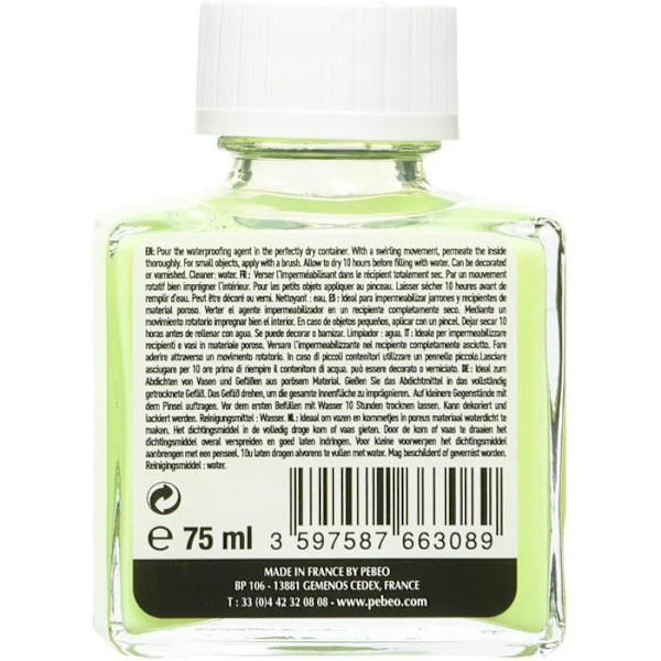 Imperméabiliser - Agent - Ler - 75 ml - Akrylharpiks - Gennemsigtig efter tørring Gul