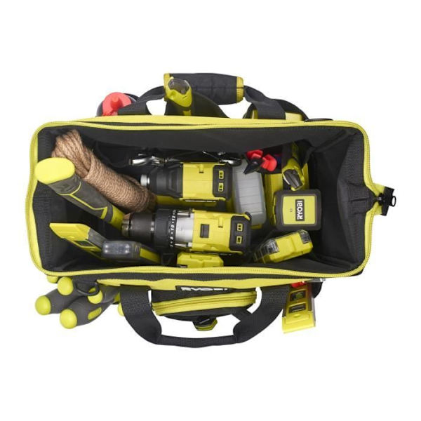 RYOBI - Taske med forstærket bund 38 x 29 x 20,5 cm til 1 eller 2 værktøjer - RSSSTB1 Grön / Träkol