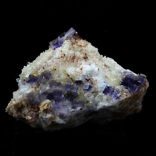 Sten og mineraler - ABIJOUX - Fluorit + Barit + Kvarts - 119,0 ct - La Cabaña, Berbes, Asturias, Spanien